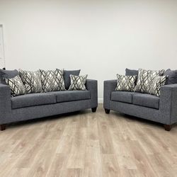 New Sofa + Loveseat Set