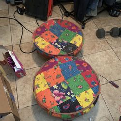 Quilted Ottoman Pair