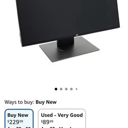 2 DELL ULTRASHARP U2417H 24" FHD 1080P IPS LED MONITOR W/ POWER CABLES, NO STANDS OR HDMI CORDS