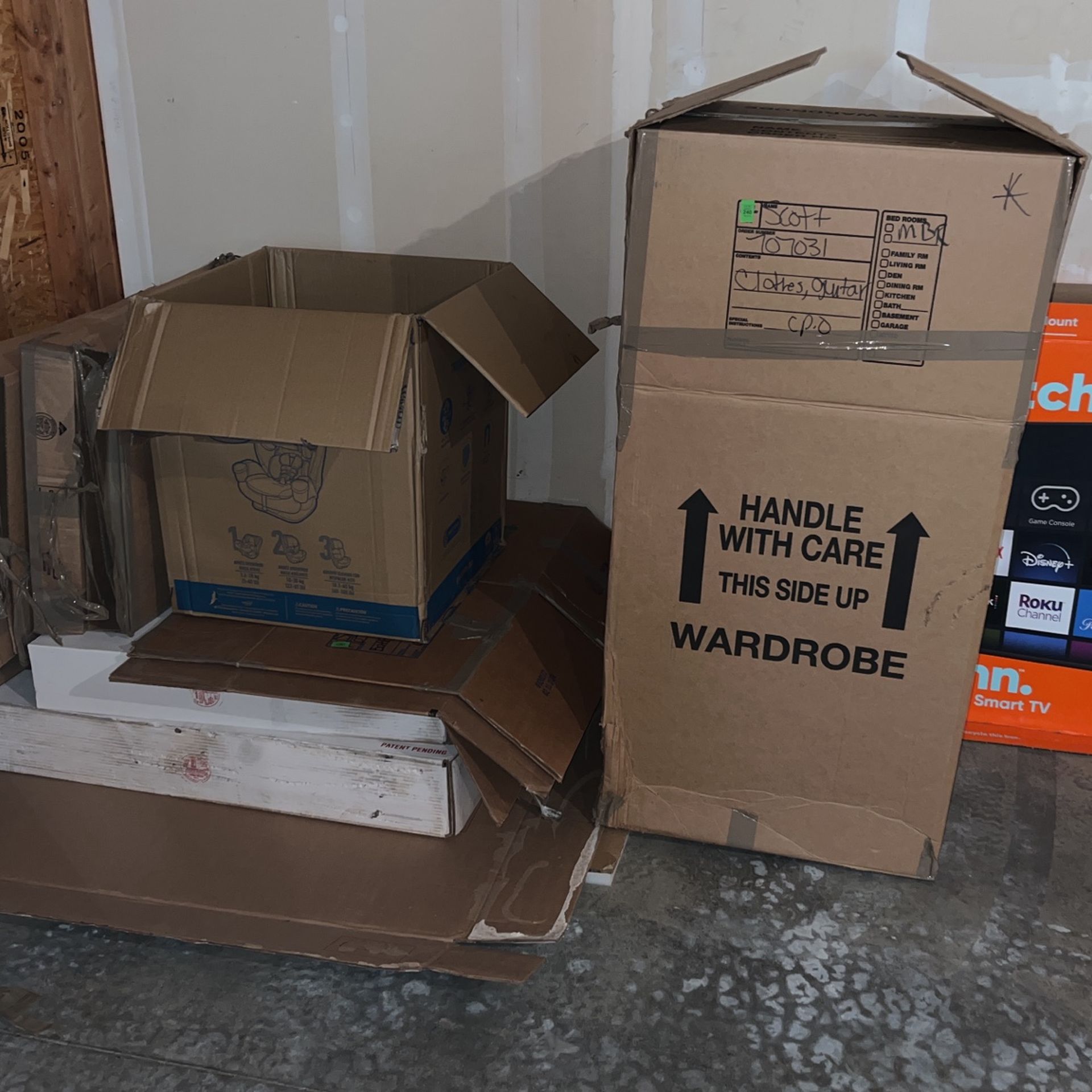 Boxes and a Crib (misplaced Hardware)