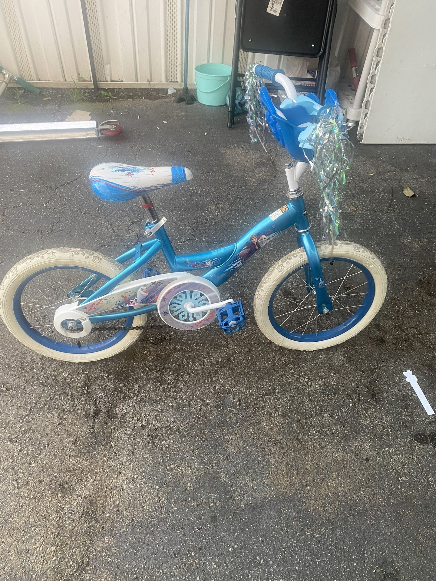 Girl Frozen Bike