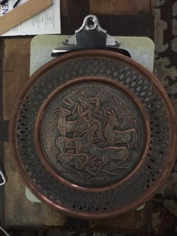 Handmade Copper and Antique Looking Artwork Collectible $20
