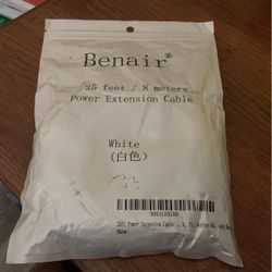 BENAIR 25 FEET POWER EXTENSION CABLE.