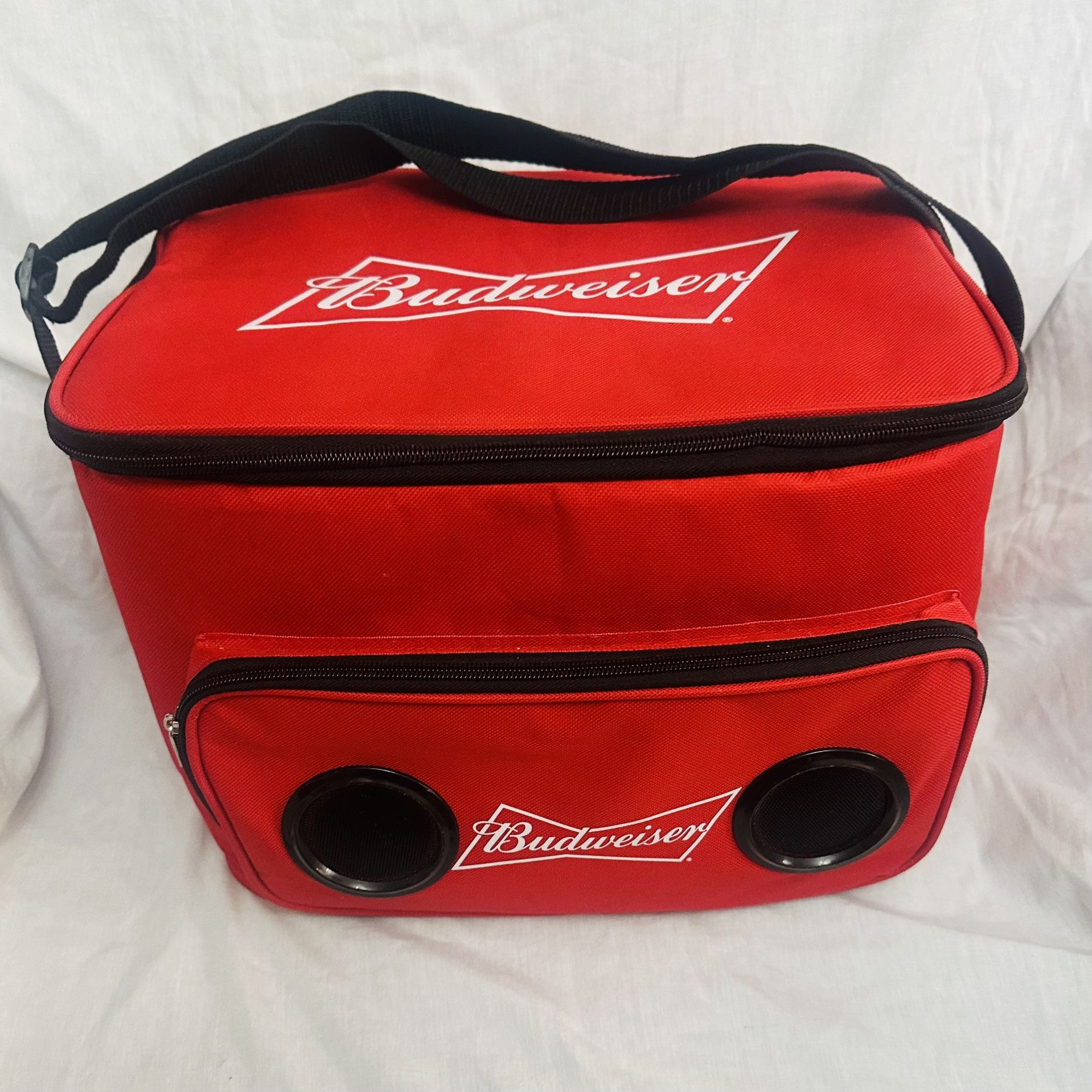Coca Cola Insulated Cooler Bag Bluetooth Speakers Pockets NWOT Never Used