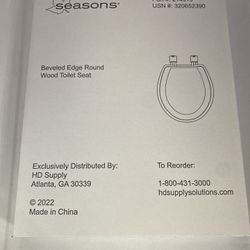 SEASONS  Wood Toilet Seat