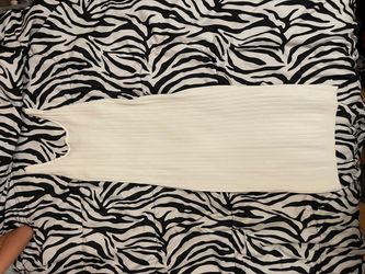 White Ribbed Knit Bodycon Dress