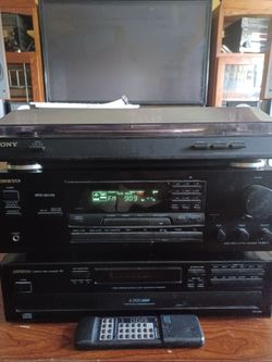 ONKYO TX-8511 HIGH CURRENT 100WPC STEREO RECEIVER, ONKYO DX-C220 6 DISCS CD PLAYER, SONY TURNTABLE $500 FINAL PRICE READ DESCRIPTION