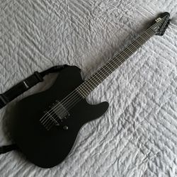 ESP LTD AA-600 Alan Ashby Electric Guitar in Black Satin
