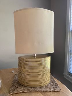 Large Lamp Unique Vintage Vibe - 2 light bulbs.