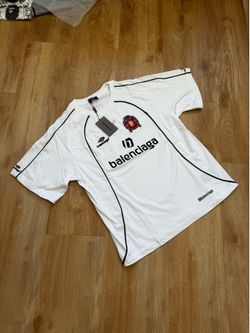 Balenciaga jersey white shirt