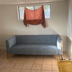 Ocean Blue Velvet Couch