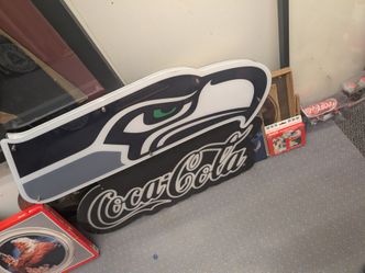 Seahawks Coca-Cola LED Sign - Works Great