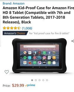 Amazon tablet fire 8 protective case
