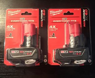 NEW 2 pcs for milwaukee 48-11-2460 m12 redlithium xc 6.0 extended capacity battery