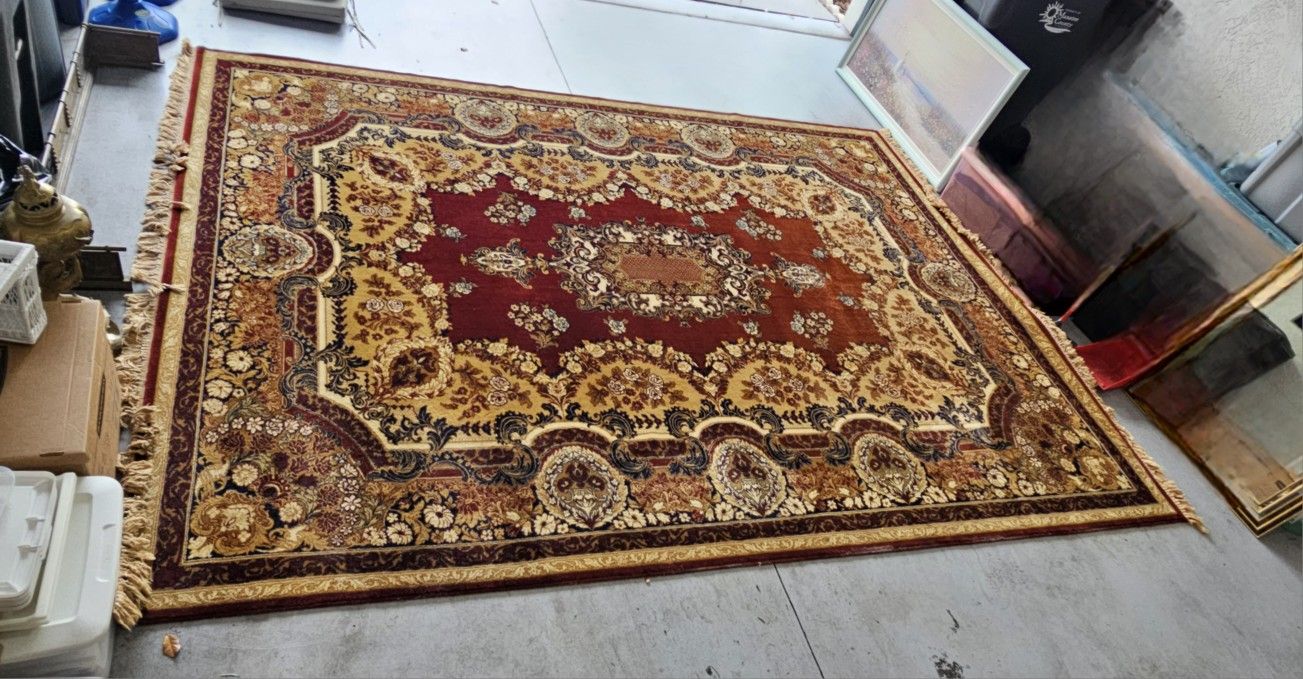 9x12 Vintage Couristan Ultramar Wool Oriental Rug - Made In Belgium