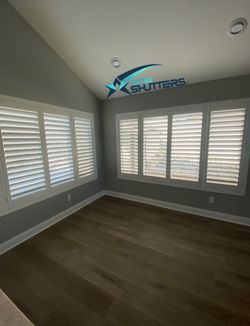 Window Shutters, Sliding Door Shutters, French Door Shutters, Closet Shutters. Persianas de Madera. Servicing  All Southern California. 951-573-2560