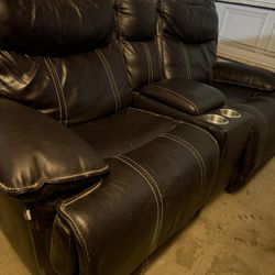 Leather Heated Sofa