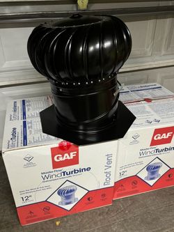 Master flow 12 in. Black Galvanized Internally Braced Dual-Bearing Wind Turbine
