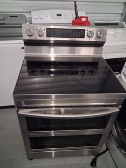 GE Stainless Steel Double Oven Electric Range