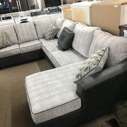 🍄 Bilgray 3 Piece Sectional With Ottomann | Gray Color | Amor | Loveseat | Couch | Sofa | Sleeper| Living Room Furniture| Garden Furniture | Patio 