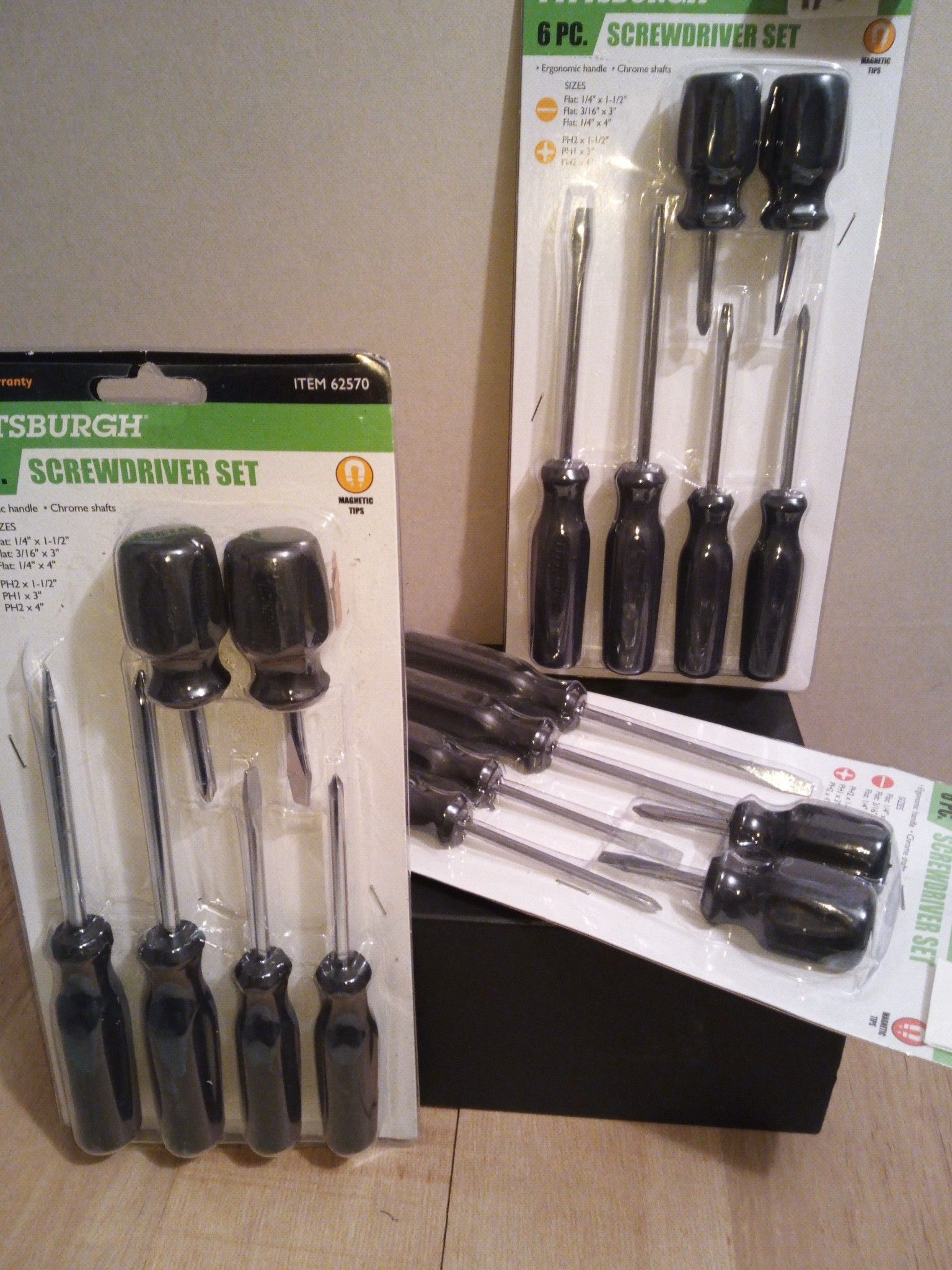 6 Piece Screwdriver Set- $3 each