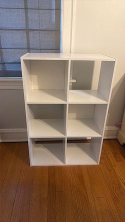 White cubbies / shelves
