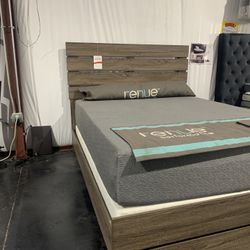 New Queen Size Barrel Oak Designed Bed Frame *IN STOCK*