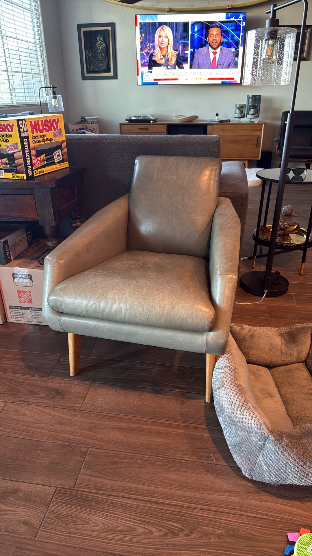 West Elm Leather Chair