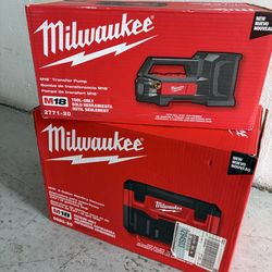 M18 Milwaukee Transfer Pump & 2 Gallon Wet Dry Vacuum