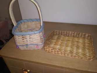 Wicker baskets home decor