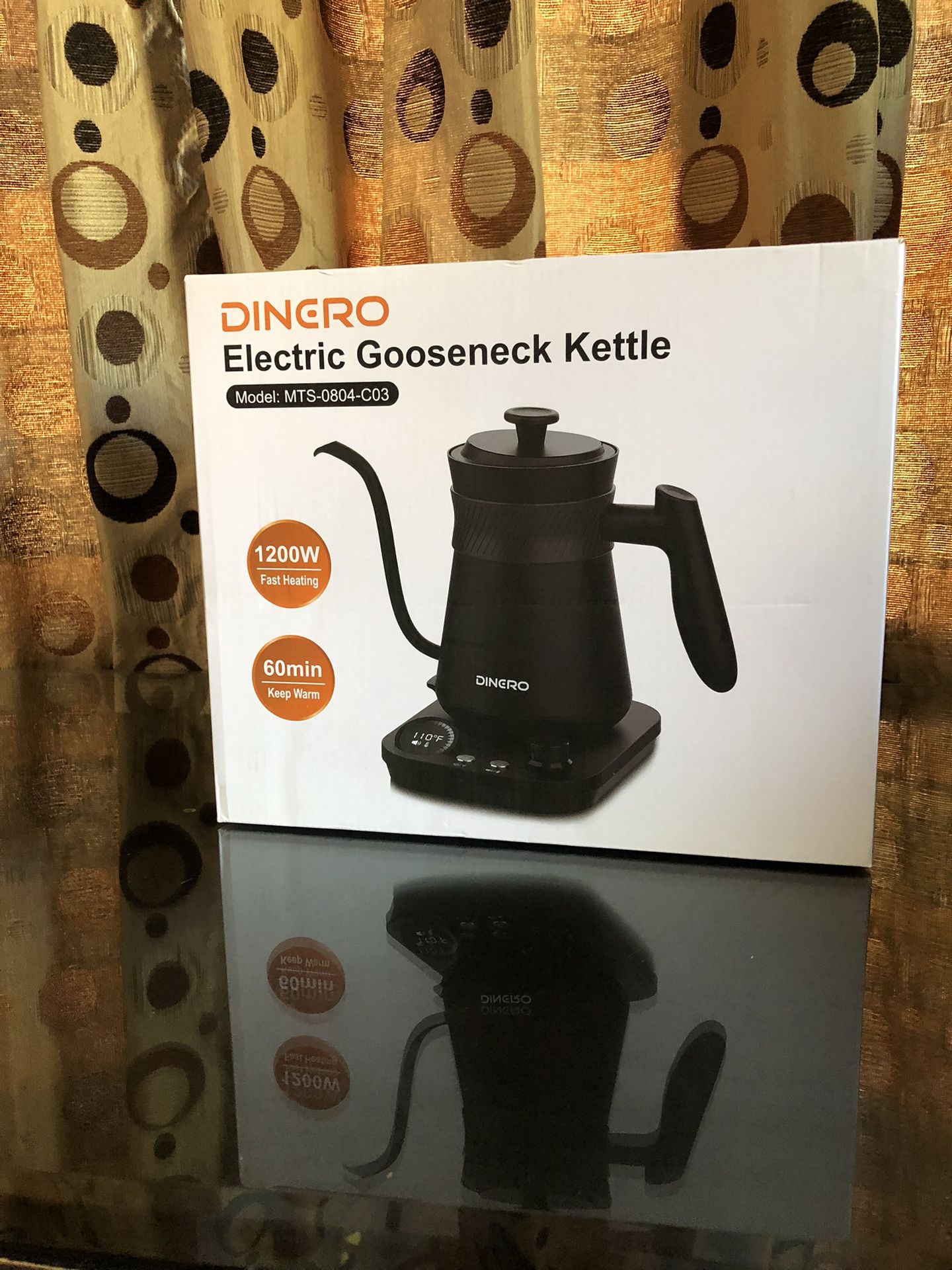 DINERO Electric Gooseneck Kettle, MTS-0804-C03