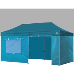 Eurmax USA Full Zippered Walls for 10 x 20 Pop Up Canopy Tent,Enclosure Sidewall Kit with Roller Up Mesh Window and Door 4 Walls ONLY,NOT Including Fr