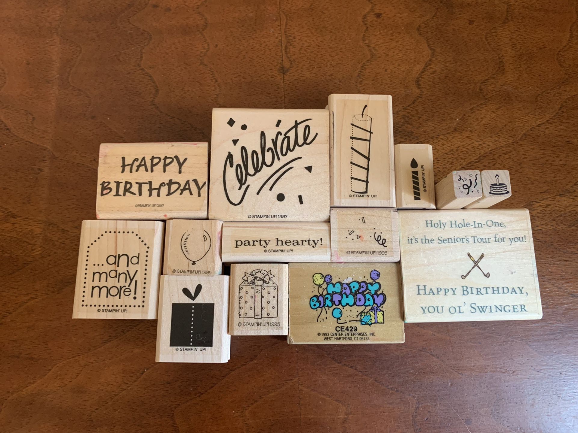 Mixed lot of Birthday Cake Present Stampin Up Crafts Stamps Quantity 14 More Listings Posted