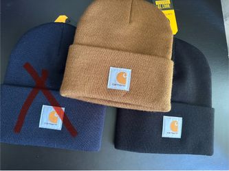 Carhartt Beanie Hats – New With Tags – Black, Navy & Brown