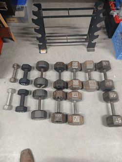 Dumbbell Set with Rack – 5 to 45 lbs