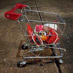 CHILDRENS GROCERY CART AND CASHIER CHECKOUT TOYS