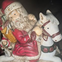 vintage rocking santa music Box