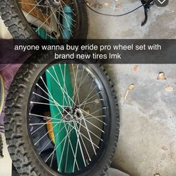 eride wheels with brand new tires will trade for other parts or money