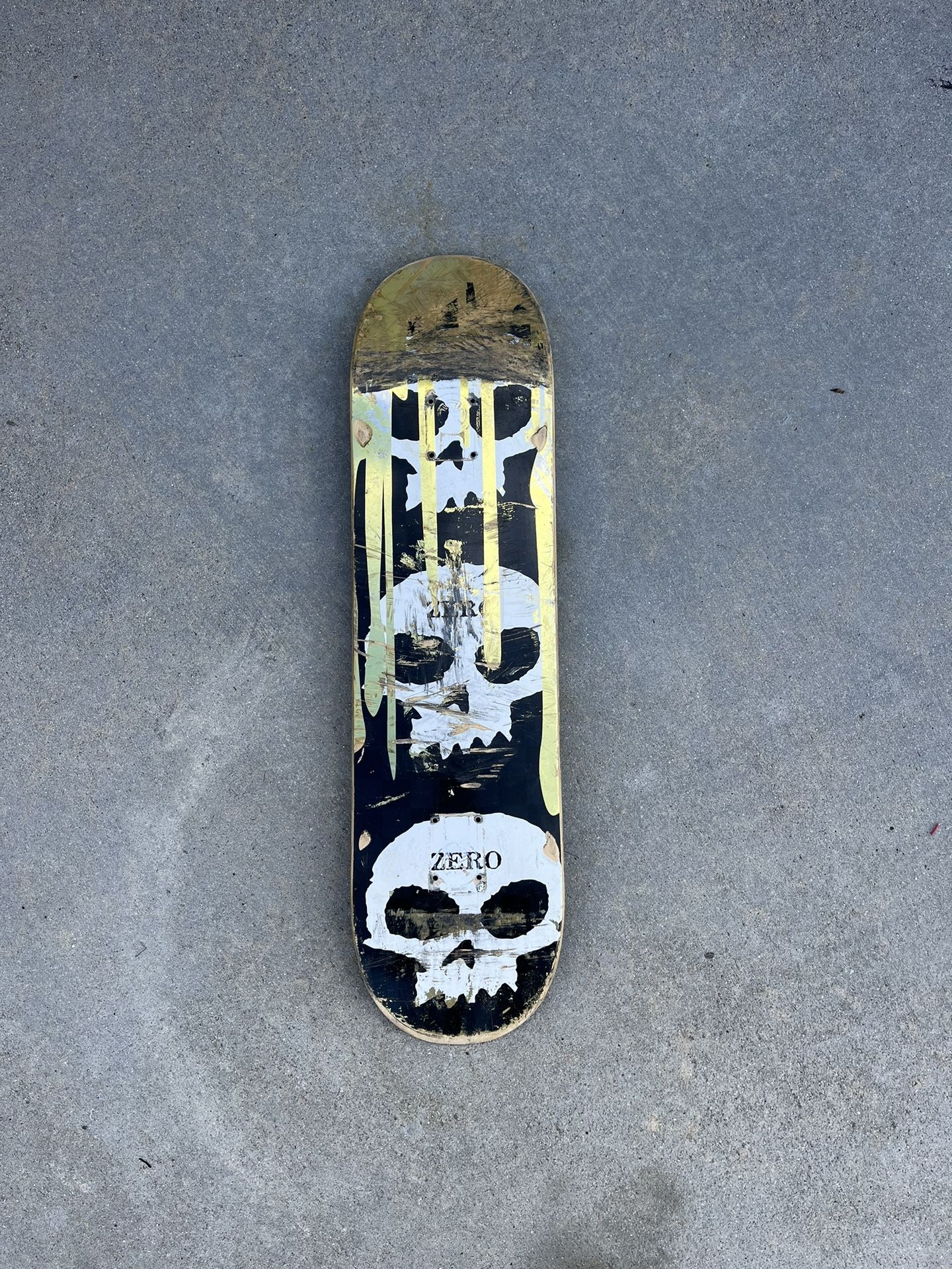 Zero Skateboards 3 Skull Bloody Nose Jamie Thomas Deck 8.0