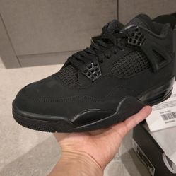 Air Jordan 4 Black Cat, Size 8.5, 9, 9.5, & 12 Men