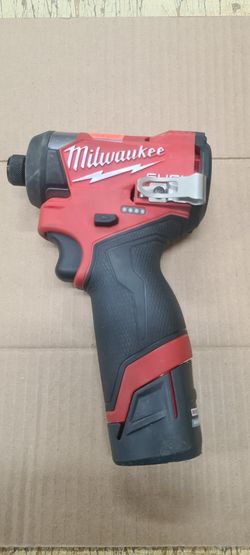 M12 FUEL 12V Lithium-Ion Brushless Cordless 1/4 in. Hex Impact Driver (Model: 3453-20) with battery