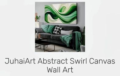 60x30 ABSTRACT GREEN 💚  WALL ART 🎨