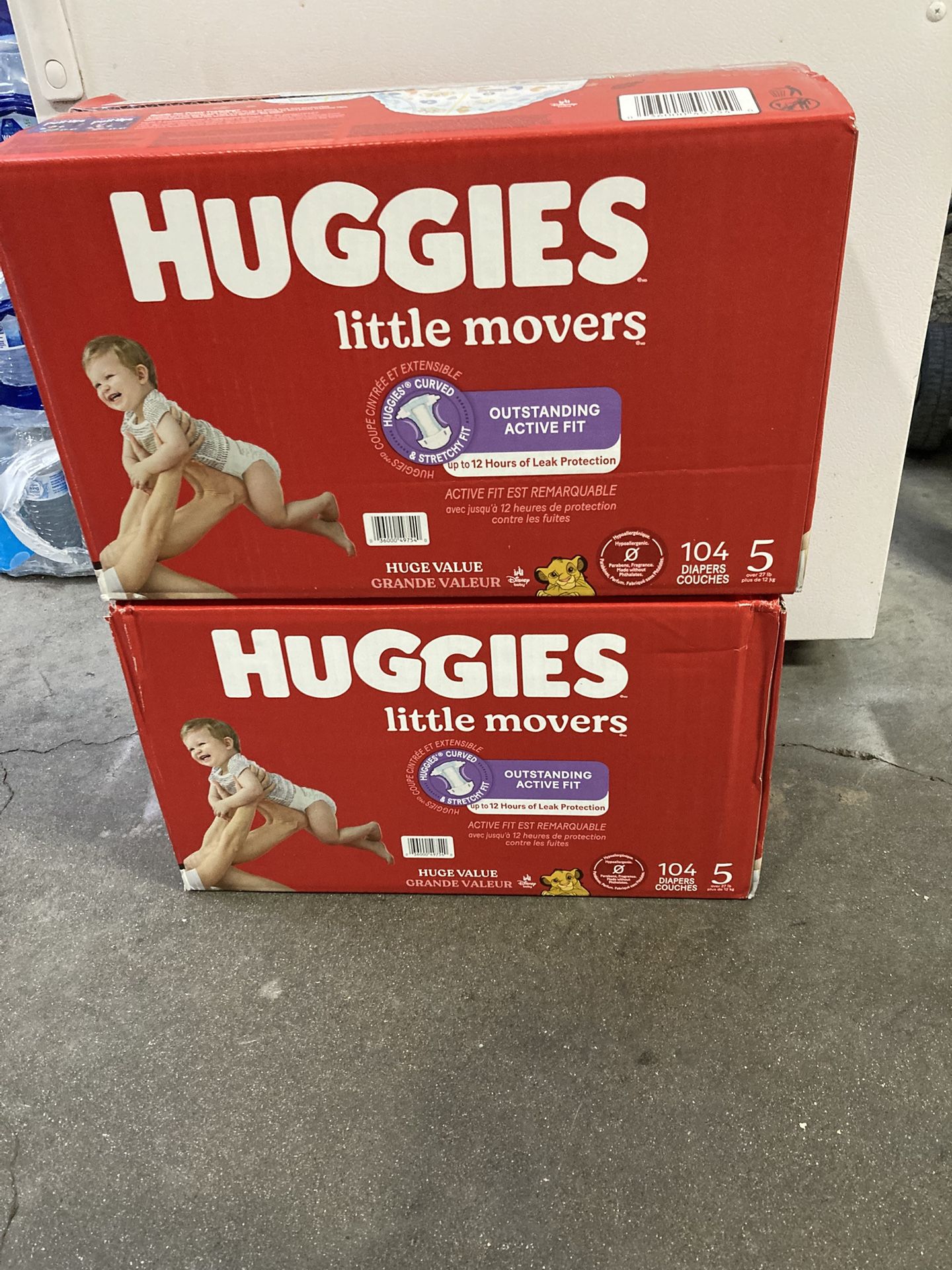 HUGGIES  SIZE   5   104    pañales