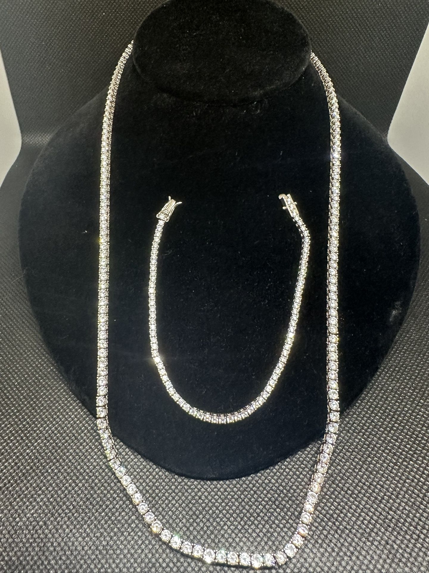 Diamond Chain and Bracelet