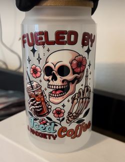 Decal 16 Oz Glass Cup