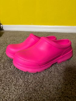 UGG Hot Pink Platform Clog Mules