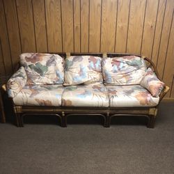 Rattan couch Set Priced To Sell 