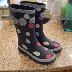 Girls Polkadot Rain Boot Size 2