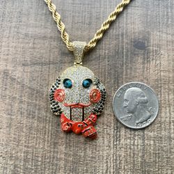 ❌‼️🧨🧨JOKER PENDANT 🧨🧨💊🧲Lab Diamond Micro Pave 💎 ‼️Sterling Silver and Brass Base‼️‼️Top Quality Guaranteed 💯♨️🔱🔱🔆🔆