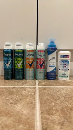 Degree, Degree Men, Secret deodorant: $6 each